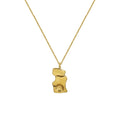 French Style Special Shape Geometry Jewellery Set 18K Gold Plated Stainless Steel Pendant Necklace Collar Chain Earrings