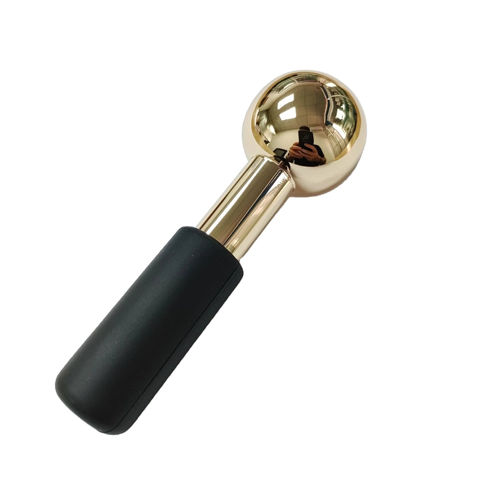 HZ Custom Logo Cryo Globes Rose Gold Stainless Steel Metal Anti Aging Cooling Skin Stick Face Wand Facial Ice Globes