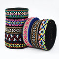 Deepeel RD118 25mm Color Ethnic Polyester Cotton Jacquard Ribbon Bag Parts Accessories Sewing Webbing Strap Fashion Bag Belt