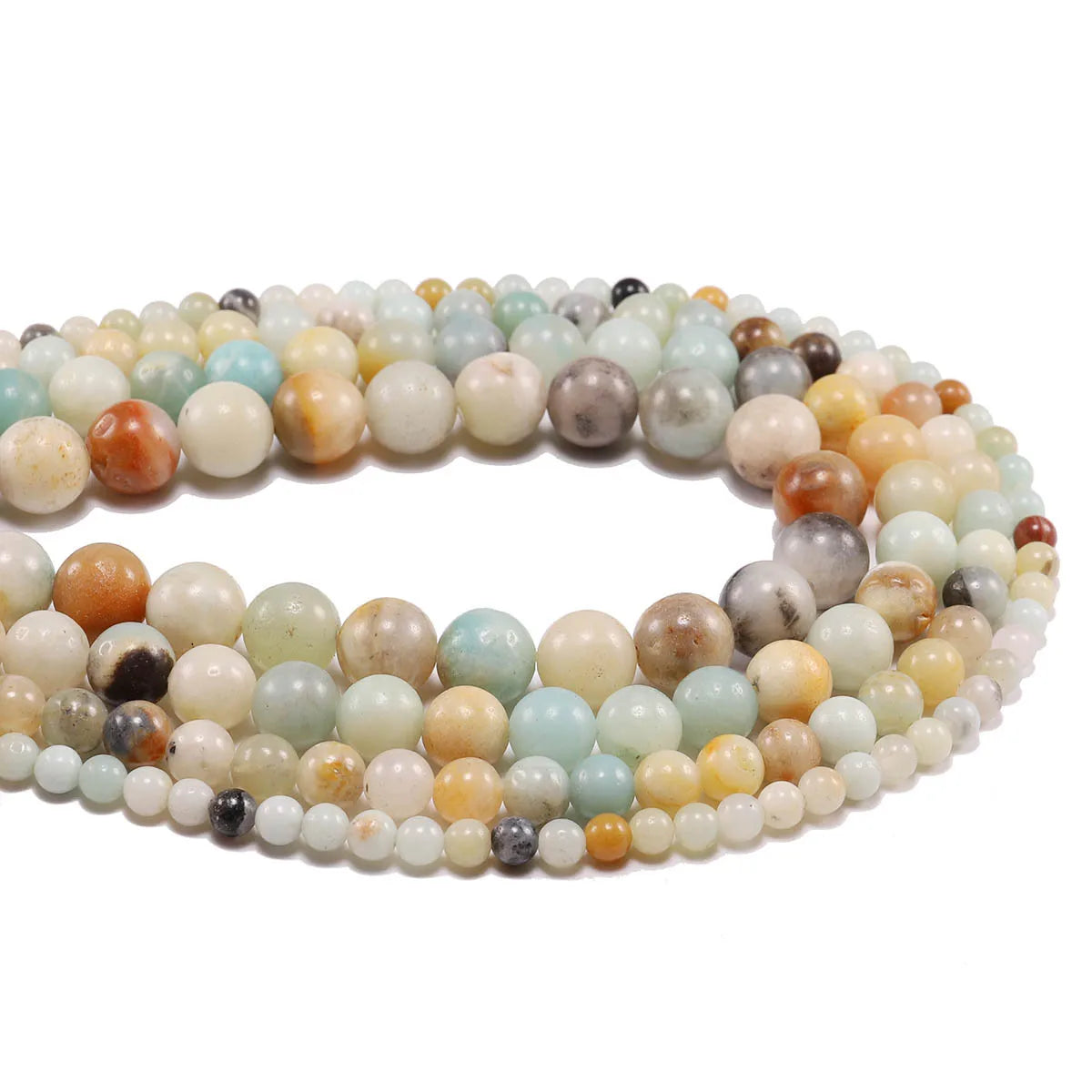 Amazonite Crystal Loose Beads Natural Stone Round Gemstone Faceted Stone Beads in Bulk Strand Beads