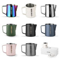 Custom Logo Milk Frothing Pitcher Cafe Latte Art Tools Professional Milk Frother Jug Stainless Steel Steaming From Pitchers