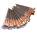 AOQI Professional Vegan Synthetic Hair 20-Piece Makeup Brush Set with Face Powder Brush Private Label Acceptable