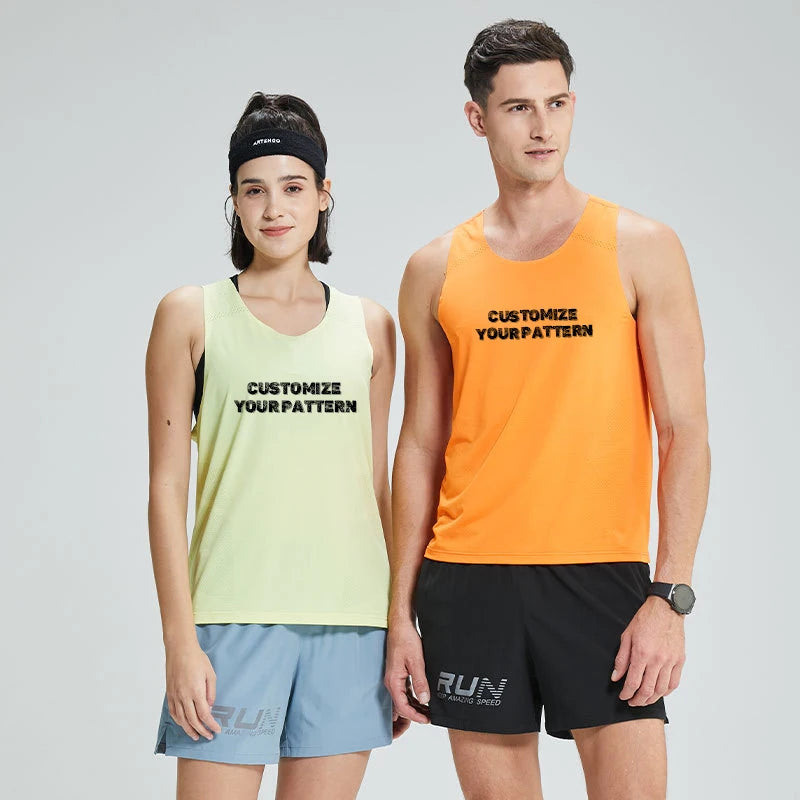 Men's Summer Sleeveless Fitness Running Vest Custom Logo High Elastic Breathable  Basketball Vest