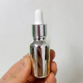 15ml 30ml 50ml 100ml 4 oz 120ml Gold Silver Glass Dropper Bottle Hair Oil Essential Serum Skincare Boston Bottle with Golden Cap