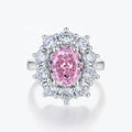 S925 Sterling Silver Women's Zircon Ring Brightly Coloured Powder Finish Classic Oval Cut Anniversary Weddings Parties