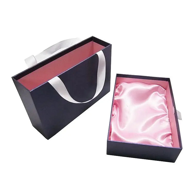 Custom Eco-Friendly Satin Lining Sliding Drawer Clothes Gift Packaging Box Handle UV Coating Embossing Eco-Friendly Folders