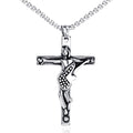 Guitar Shaped John Holiday Chain Jewelry Cross Pendant Jesus Stainless Steel Guitar Cross Necklace