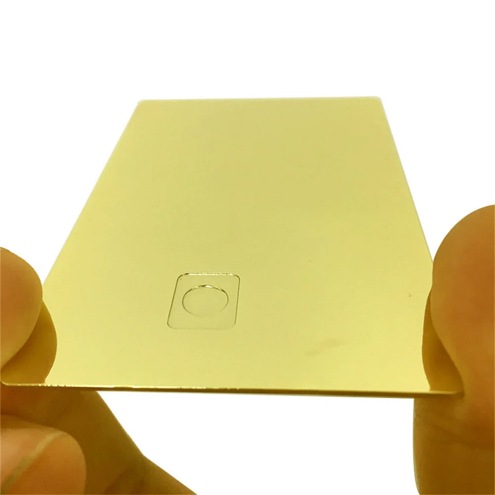 Blank Metal Card Stainless Steel Various Colors Credit Cards with Chip Hole Magnetic Strip Metal Business Chip Card