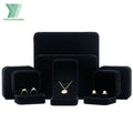 Luxury Black Cardboard Jewelry Box Gift Display Portable Travel Case Earring Ring Packaging Customized Size 100 Pcs Yifeng Brand