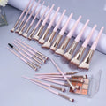 MAANGE Wholesale New Eye Cosmetic Makeup Tools 25pcs pink Professional Face Makeup Brush Set
