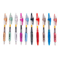 Customized Promotional Print Retractable Rubber Grip Click Gel Pen Plastic Gel Ink Rollerball Pens