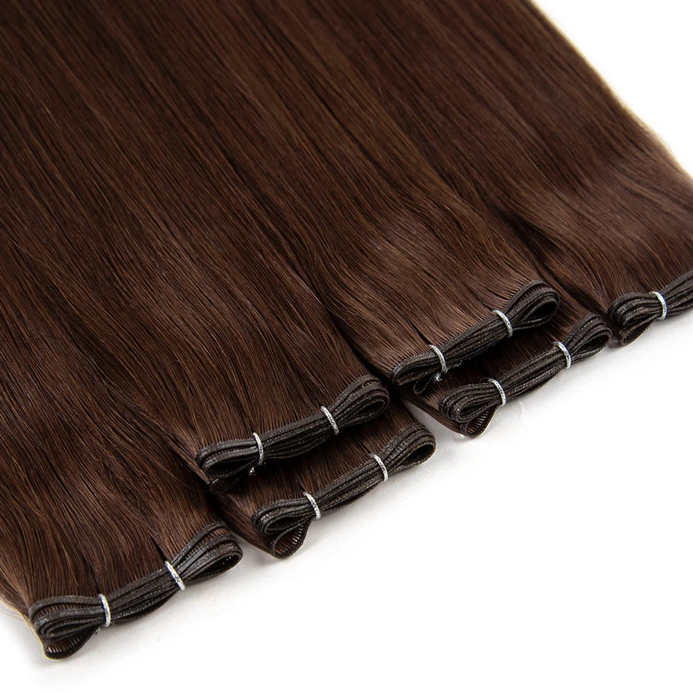 Hot Selling 12a Longest Hair Ratio Double Drawn Remy Single Donor Raw Virgin Hair Flat Weft