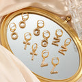 Custom Fashion Jewelry Valentine's Day Birthday Gift Gold-plated Stainless Steel Inlaid Pearl 26 Letter Earrings for Women