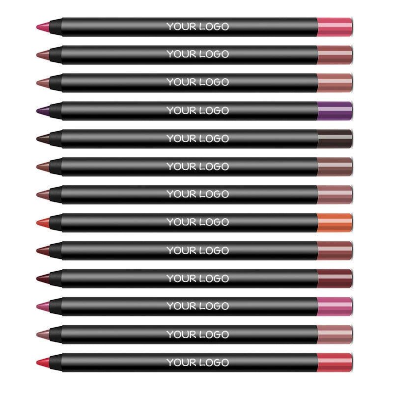 Customized Logo Multi Color Long Lasting Vegan Cruelty Free Lip Liner Waterproof Creamy Lip Liner Private Label Lip Liner Pen