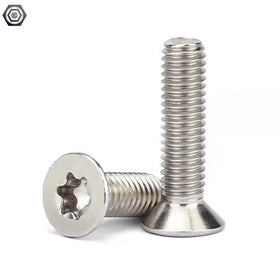 Stainless Steel 304 Torx Countersunk Head Security Screws GB2673 Anti-theft Machine Star Screws