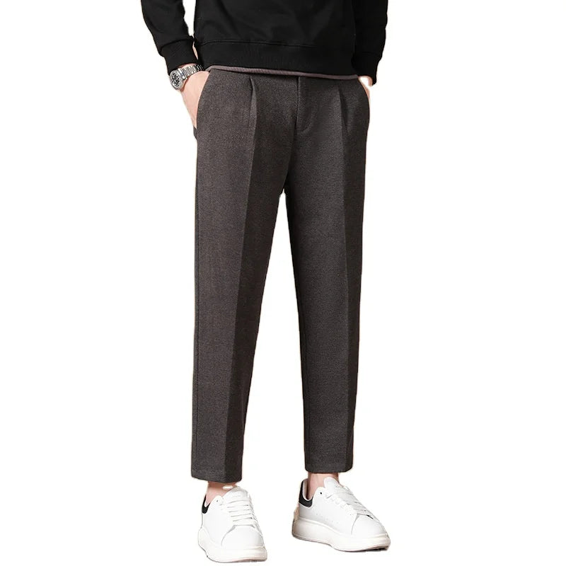 Men's Business Pants Fashion Long Pants Formal Suit Pants Male Elastic Casual Flare Trouser With Customized Design