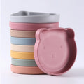 High Quality Custom Food Grade BPA Free Suction Bowl Set New Born Baby Plate Products Baby Feeding Set Silicone