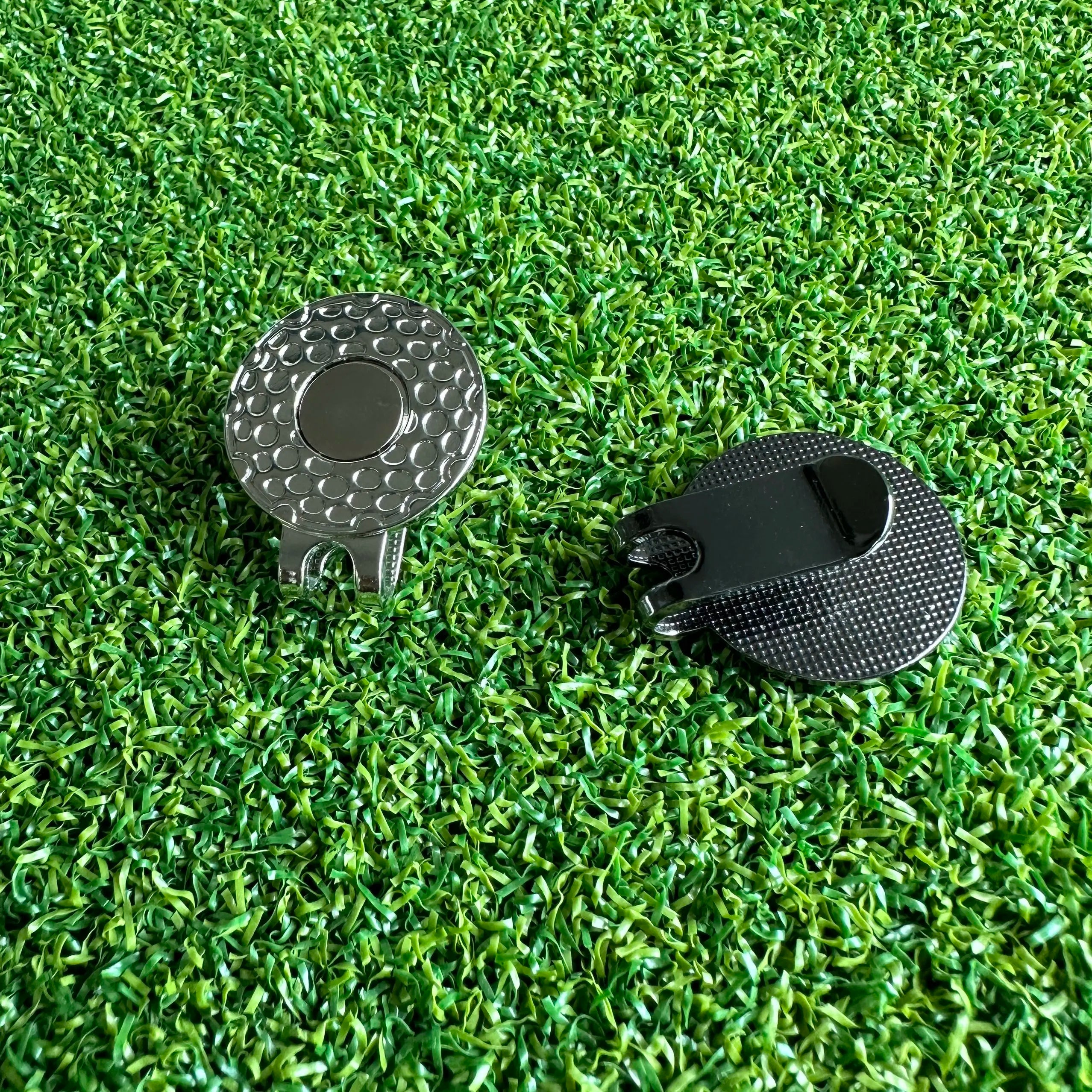 Ready to Ship Magnetic Silver and Black Golf Hat Clips