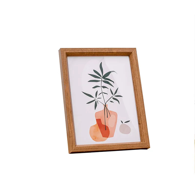 Picture Frame Natural Wood Photo Frames With High Definition Plexiglass for Tabletop or Wall Decor