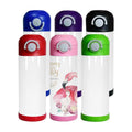 12oz Sublimation Blanks Kids Straight Insulated Bottle With Bounce Lid Sublimation Cup Wholesale