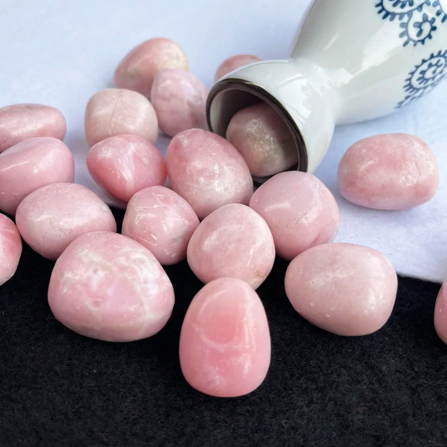 Wholesale Bulk Healing Stones Crystal Natural Pink Opal Tumbled Stones