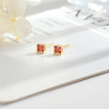 Wholesale Gold Plated Square Stud Earrings with Tassel Fashion Jewelry for Women for Weddings and Engagements