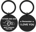 Top Selling Father's Day Keychain Stainless Steel Double-Sided Engraved Creative Gift Customizable