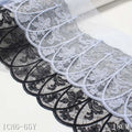 Light Blue Floral Embroidery Lace Trim for Clothes Sewing Material Lingerie Fabric 18cm Border Lace