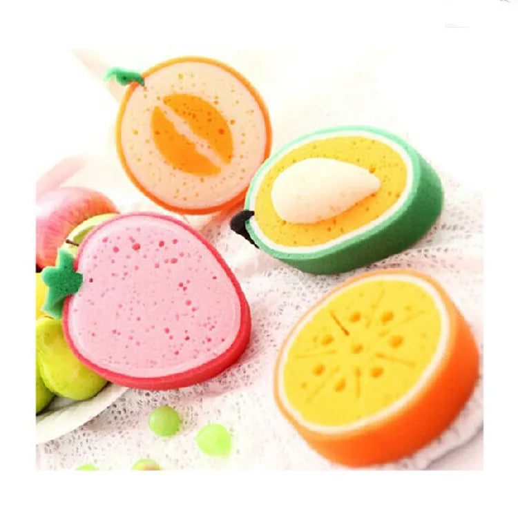 Hot Sale New Fashion Fruits Shape Brushes Bowl Dish Washing Foam Cleaning Sponge