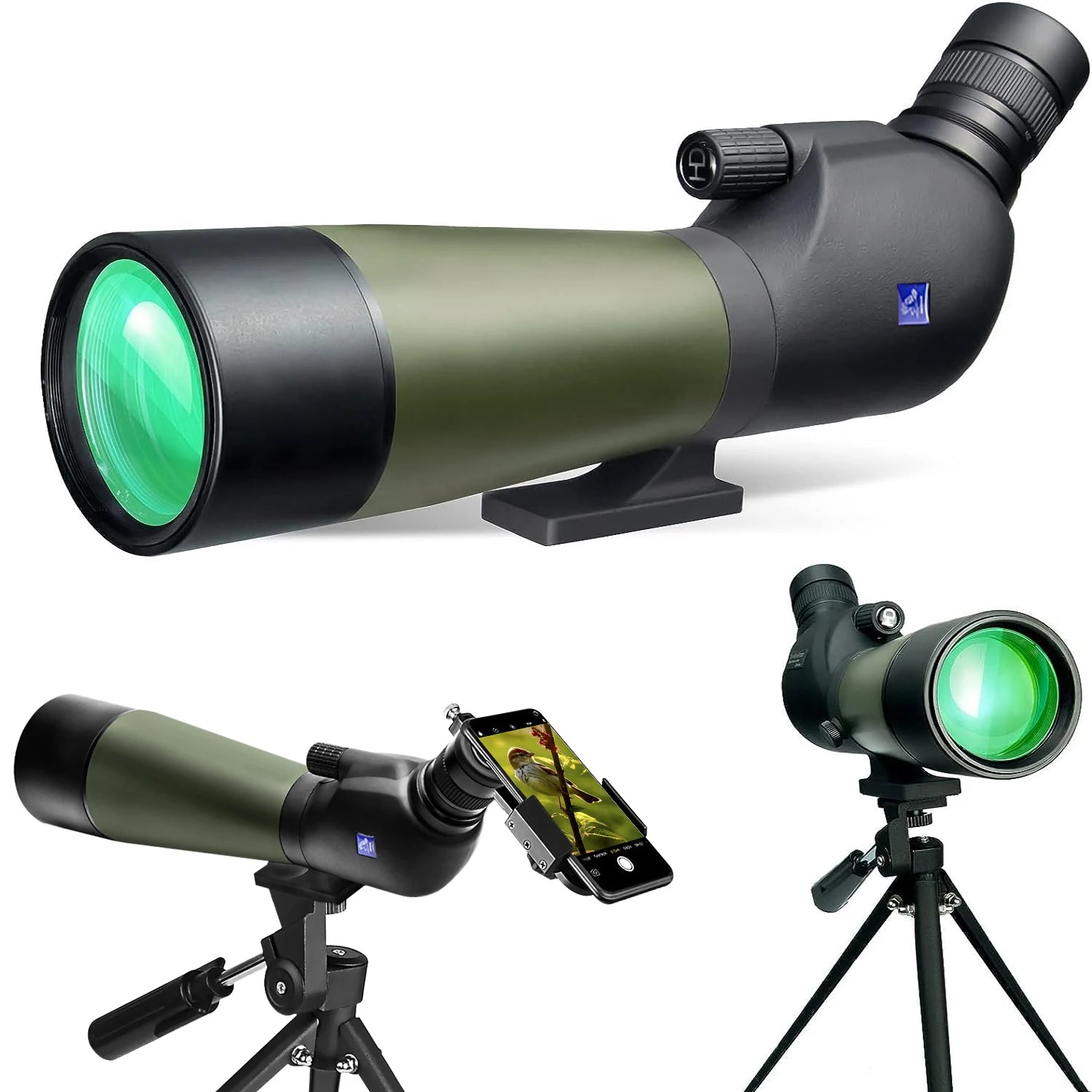 TRV High-Quality 20-60x80 Spotting Scope for Outdoor Hunting Scenery Observation and Hiking