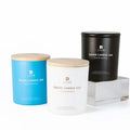 Cylinder Type Glass Candle Jar Colorful Empty Matte Black Luxury Candle Jars Glass Jars for Candles
