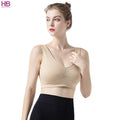 Seamless Plus Size Breathable Yoga Sports Bra for Women with Four-Way Stretch and Medium Support