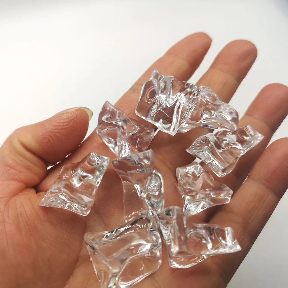 21x16mm Irregular Artificial Shave Ice Stone Simulation Decorative Wedding Photography Props Acrylic Plastic & Lucite Beads