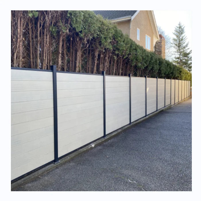 Kejie Manufacturer Adjustable Composite Fence Outdoor Wpc Fence With Aluminum Post