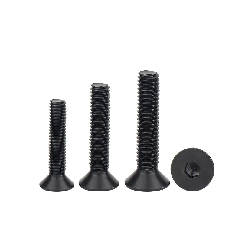 Din7991 M3 M4 Screw Flat Allen Key Head Machine Inner Hex Screw Carbon Steel Fasteners Bolts
