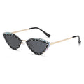 Promotional 2025 Cat Eye Frame Women Assorted Color Lenses Copper Lady Sunglasses