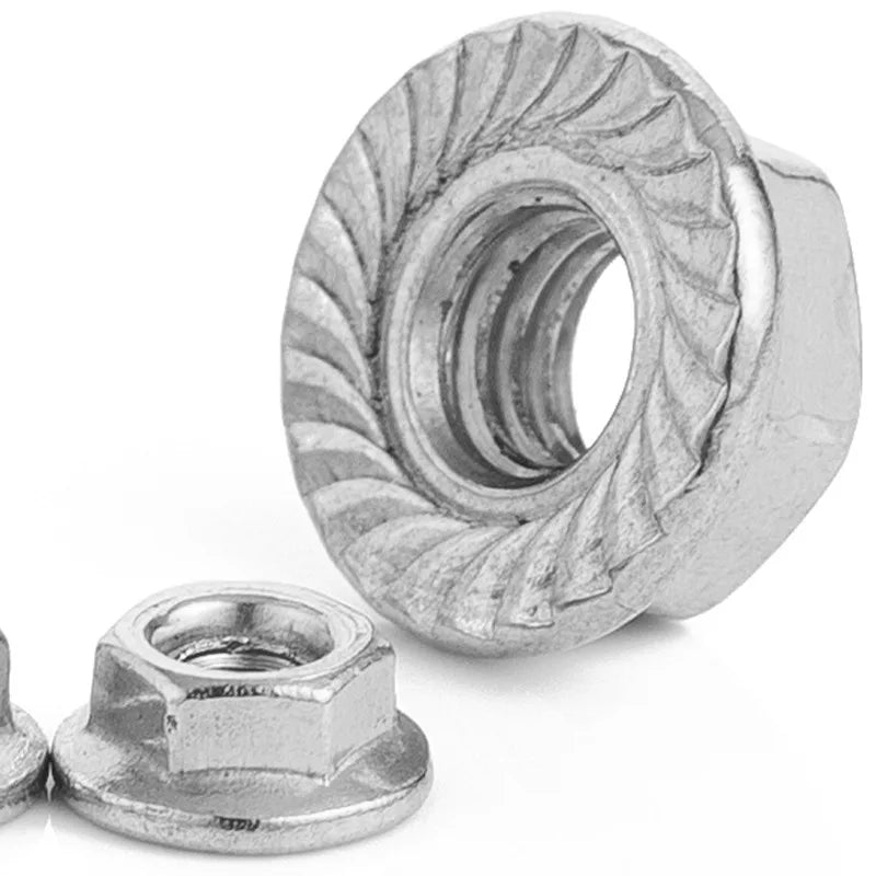 Stainless Steel Carbon Steel Hex Serrated Flange Nut: Reliable and Non-Slip Fastening From M2 to M30 Bolt and Nut