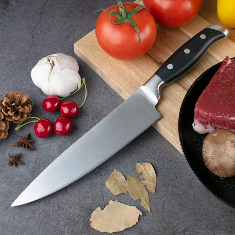 Professional POM Handle Kitchen Knives 8 Inch German High Carbon Stainless Steel Kitchen Knife