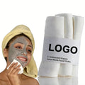 Custom Logo Towel Reusable Face Towel 100% Organic Cotton Face Cleansing Exfoliating Facial Muslin Cloth Towel for Makeup