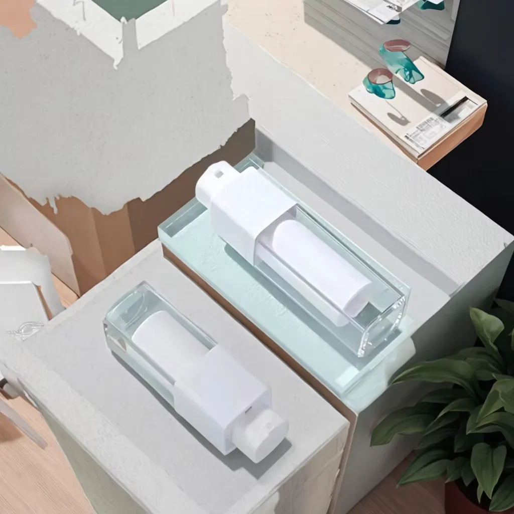 New Style 50ml Acrylic Airless Pump for Skin Care Packaging Clear 30ml Refill Bottle with Lock Twist Airless for Face Cream