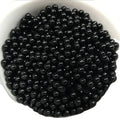Wholesale 6mm Black ABS Plastic Loose Pearls for Jewelry Making Versatile Color Choice