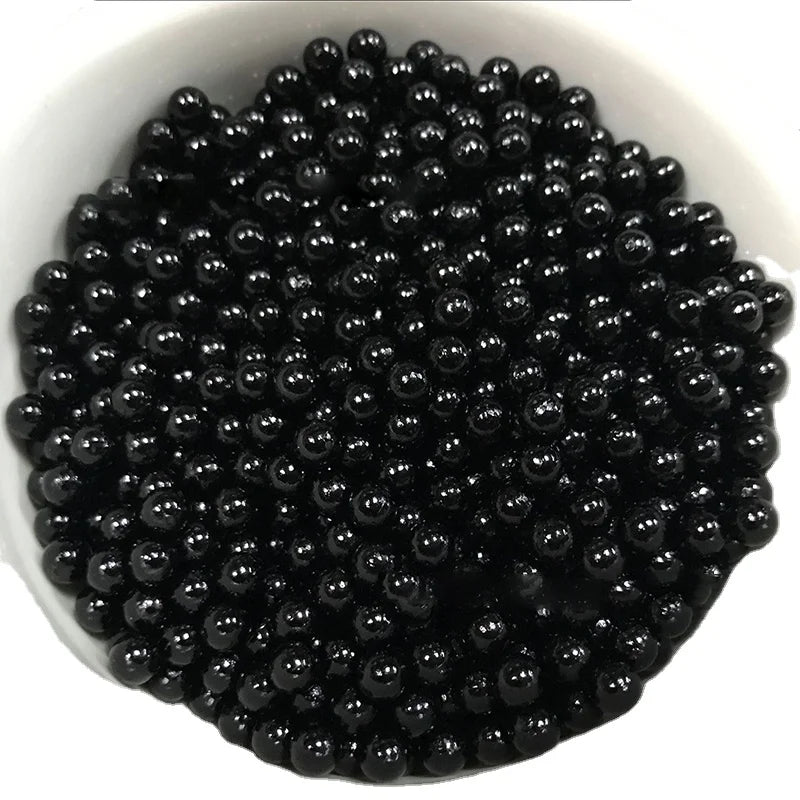 Wholesale 6mm Black ABS Plastic Loose Pearls for Jewelry Making Versatile Color Choice