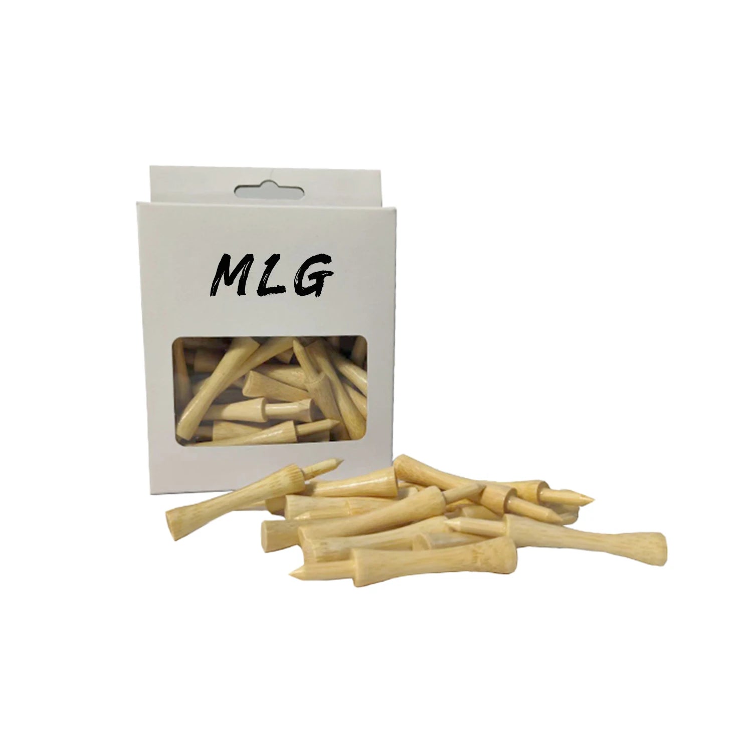 Custom Logo Box High Quality Manufacturer Golf Pegs Natural Wood Bamboo Golf Tees