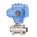 HGZK Quick Mounted Electric Ball Valve Stainless Steel Three Piece Clamp Switch Regulating Type Chuck Through Valve Food Grade