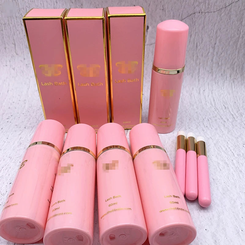 Wholesale Organic Tea Tree Soap Shampoo Bottle Set Lash Cleaner Foam Bottle for Eyelash Extensions