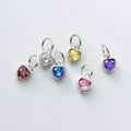 New Design Fine 925 Sterling Silver Round Zircon Hollow Heart CZ Charms for Women Waterproof Non Tarnish Jewelry Making