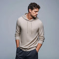 Men's Soft and Warm Cashmere Blend Hooded Knit Sweater for Autumn Winter Fashion Breathable Hoodie