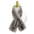 MWFur Unisex Mink Fur Scarf Double-sided Fur Scarves Mink Fur Collar for Men Women