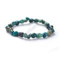 Natural 5-8mm Chrysocolla Beaded Bracelets Healing Crystal Gemstone Nugget Bracelet for Women Mens Girls
