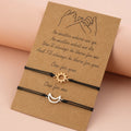 Sun Moon Bracelets Hot Selling 2Pcs Moon and Sun Braided Adjustable Bracelet Couple Card Bracelet for Lovers Friends Gift